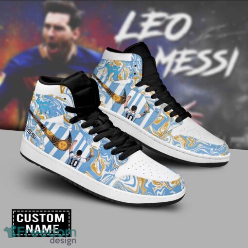 Lionel Messi Air Jordan Hightop Sneakers Shoes AJ1 Gift Ideas Shoes Product Photo 2