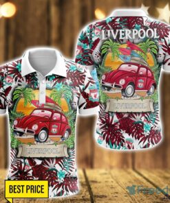 Liverpool F.C Car Beach Pattern 3D Polo Shirt