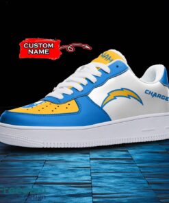 Los Angeles Chargers NFL AF1 Personalized Name Sneakers Air Force Shoes For Fans Product Photo 2