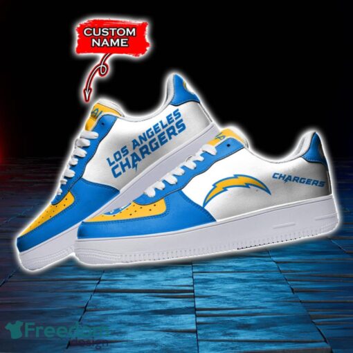 Los Angeles Chargers NFL AF1 Personalized Name Sneakers Air Force Shoes For Fans Product Photo 3