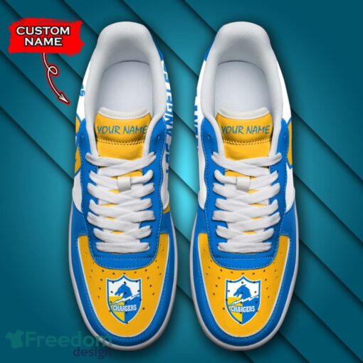 Los Angeles Chargers NFL AF1 Personalized Name Sneakers Air Force Shoes For Fans Product Photo 4