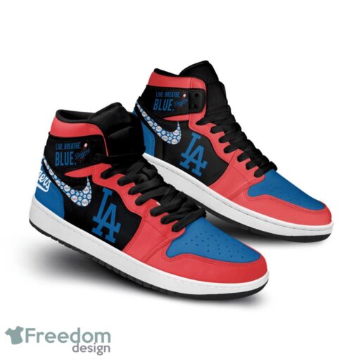 Los Angeles Dodgers Air Jordan Hightop Sneakers Shoes For Men And Women AJ1 Sneakers Product Photo 2