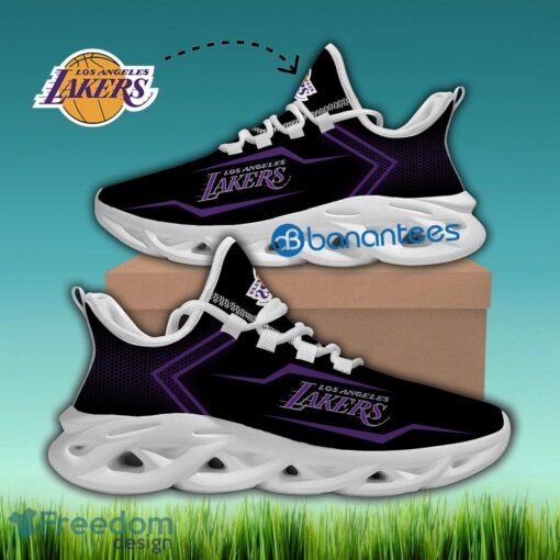 Los Angeles Lakers Running Sneaker Emblematic Gift Max Soul Shoes New For Fans - NBA Los Angeles Lakers Max Soul Sneakers Style 1