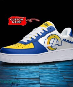 Los Angeles Rams NFL AF1 Personalized Name Sneakers Air Force Shoes For Fans Product Photo 2