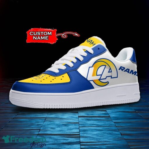 Los Angeles Rams NFL AF1 Personalized Name Sneakers Air Force Shoes For Fans Product Photo 2