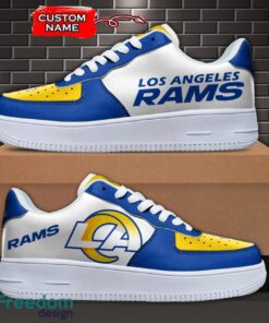 Los Angeles Rams NFL AF1 Personalized Name Sneakers Air Force Shoes For Fans