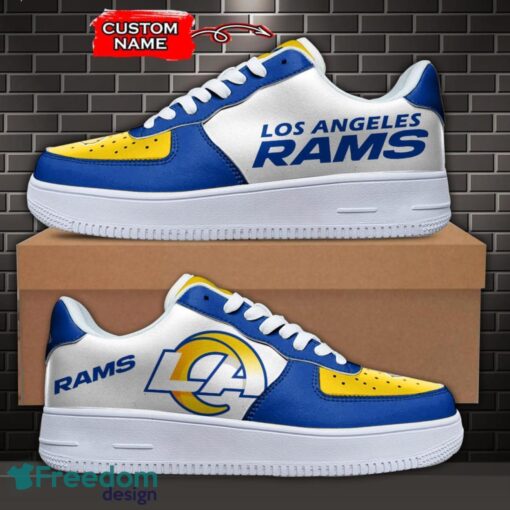 Los Angeles Rams NFL AF1 Personalized Name Sneakers Air Force Shoes For Fans Product Photo 1