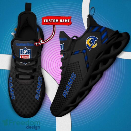 Los Angeles Rams NFL Max Soul Shoes Sneakers For Men And Women Personalized Name Product Photo 3