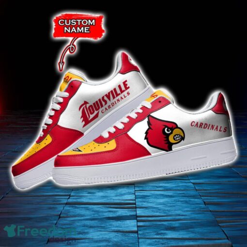 Louisville Cardinals NCAA AF1 Personalized Name Sneakers Air Force Shoes For Fans Product Photo 3