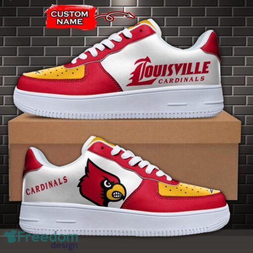 Louisville Cardinals NCAA AF1 Personalized Name Sneakers Air Force Shoes For Fans Product Photo 1