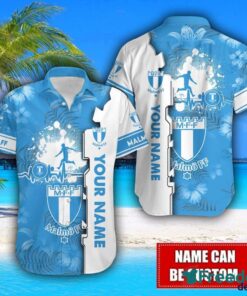 Malmö FF Flower Tropical Hawaiian Shirt And Shorts Custom Name For Fans Summer Outfit Product Photo 2