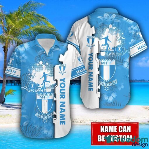 Malmö FF Flower Tropical Hawaiian Shirt And Shorts Custom Name For Fans Summer Outfit Product Photo 2