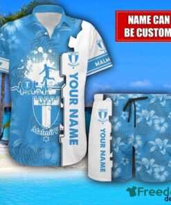 Malmö FF Flower Tropical Hawaiian Shirt And Shorts Custom Name For Fans Summer Outfit