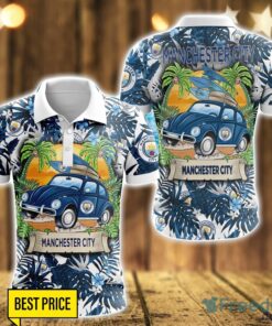 Manchester City F.C Car Beach Pattern 3D Polo Shirt