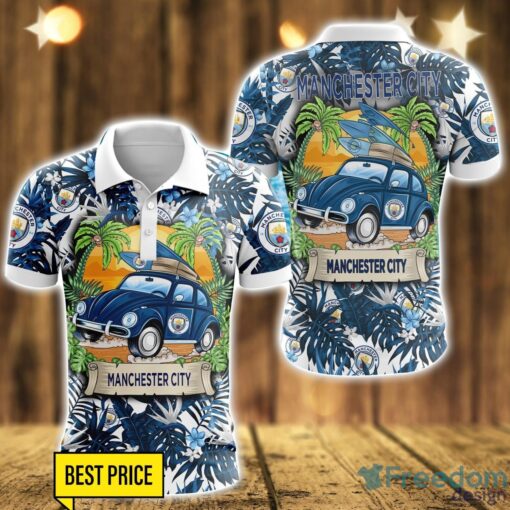 Manchester City F.C Car Beach Pattern 3D Polo Shirt Product Photo 1