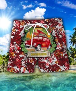 Manchester United Car Beach Pattern Hawaiian Shirt And Shorts Product Photo 2