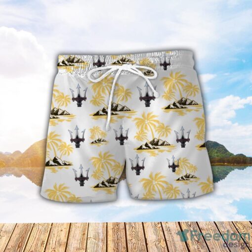 Maserati Yellow Coconut Pattern Combo 3D Hawaiian Shirt And Shorts Product Photo 2