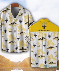 Maserati Yellow Coconut Pattern Combo 3D Hawaiian Shirt And Shorts