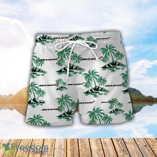 McLaren Green Coconut Pattern Combo 3D Hawaiian Shirt And Shorts Product Photo 2