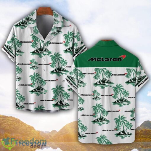 McLaren Green Coconut Pattern Combo 3D Hawaiian Shirt And Shorts Product Photo 1