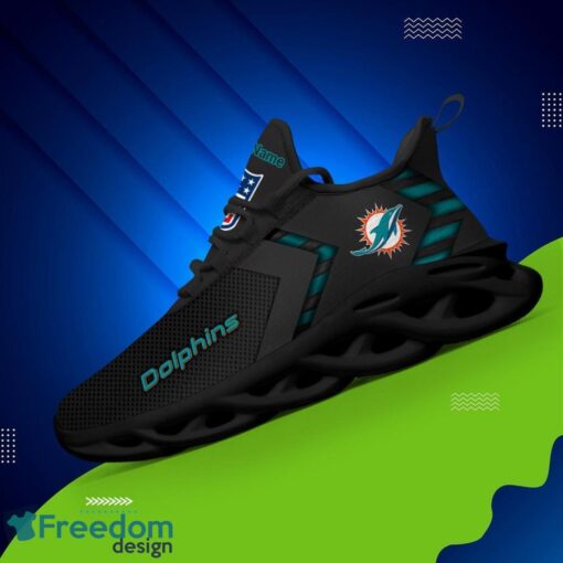 Miami Dolphins NFL Max Soul Shoes Sneakers For Men And Women Personalized Name Product Photo 2