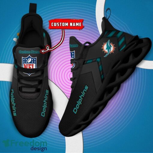 Miami Dolphins NFL Max Soul Shoes Sneakers For Men And Women Personalized Name Product Photo 5