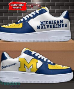 Michigan Wolverines NCAA AF1 Personalized Name Sneakers Air Force Shoes For Fans