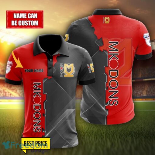 Milton Keynes Dons Personalized Name 3D Polo Shirt Product Photo 1