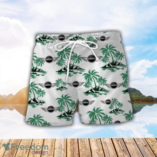 Mini Cooper Green Coconut Pattern Combo 3D Hawaiian Shirt And Shorts Product Photo 2