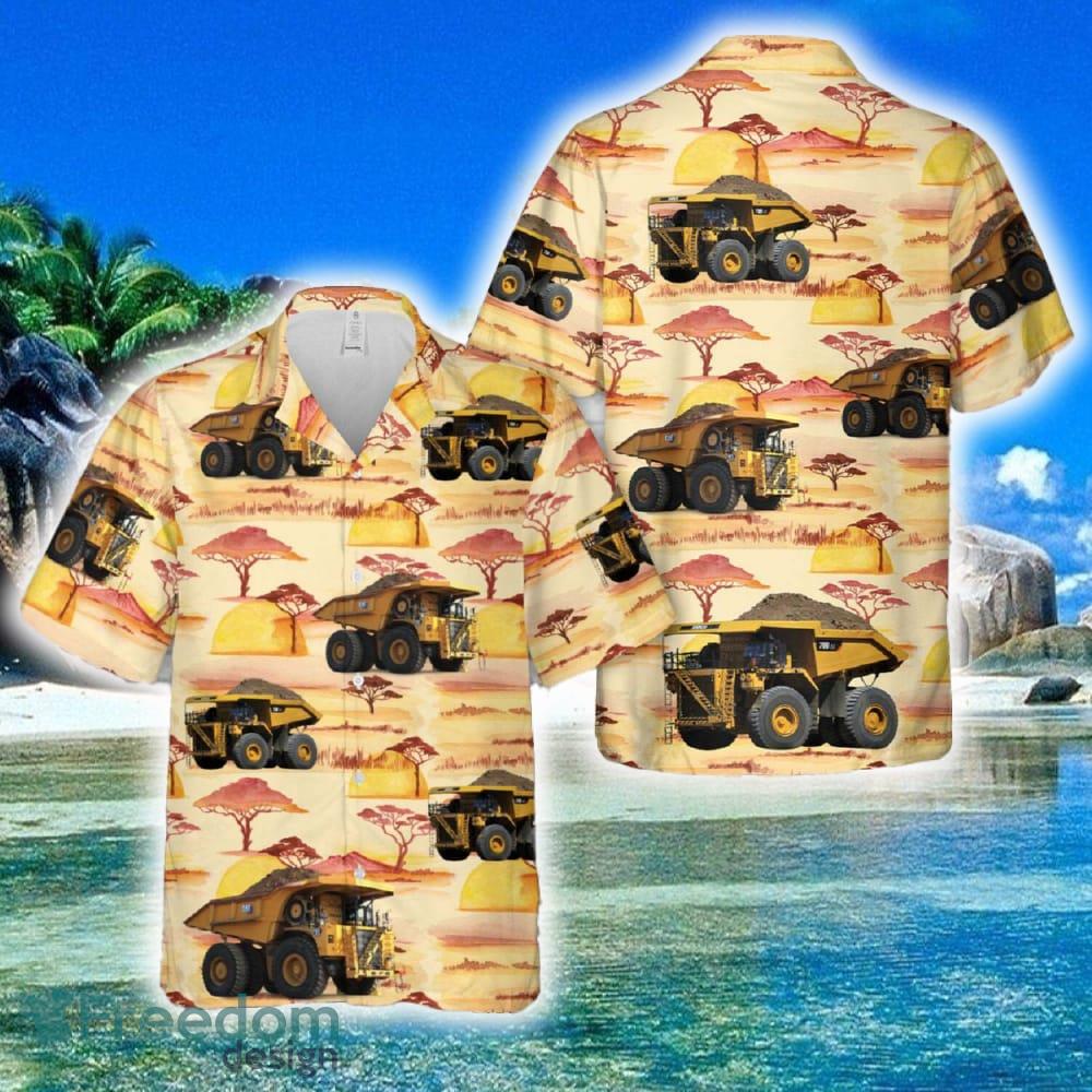 Mining Truck Hawaiian Shirt For Beach Fans - Mining Truck Hawaiian Shirt For Beach Fans