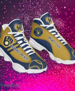 MLB Milwaukee Brewers Logo Design Gift For Fans Air Jordan 13 Shoes