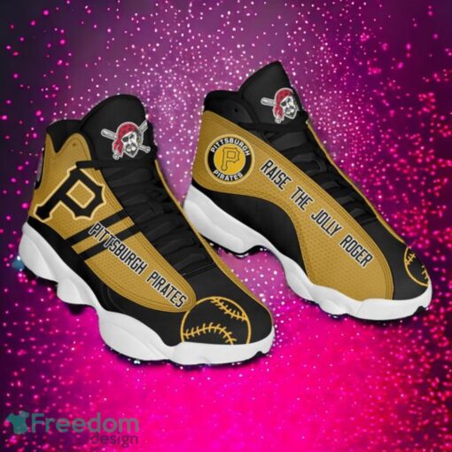 MLB Pittsburgh Pirates Logo Design Gift For Fans Air Jordan 13 Shoes Product Photo 2