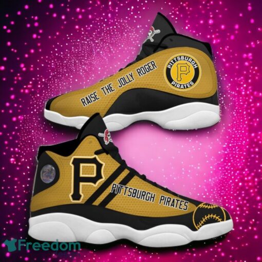 MLB Pittsburgh Pirates Logo Design Gift For Fans Air Jordan 13 Shoes Product Photo 1