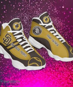 MLB San Diego Padres Logo Design Gift For Fans Air Jordan 13 Shoes Product Photo 2