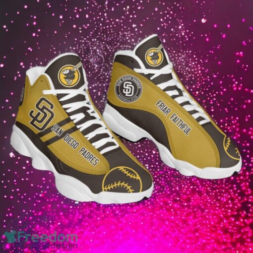 MLB San Diego Padres Logo Design Gift For Fans Air Jordan 13 Shoes Product Photo 2