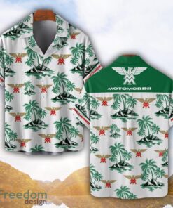 Moto Morini Green Coconut Pattern Combo 3D Hawaiian Shirt And Shorts