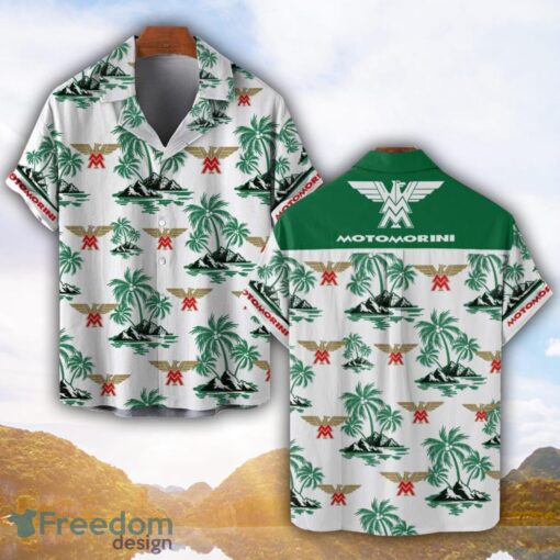 Moto Morini Green Coconut Pattern Combo 3D Hawaiian Shirt And Shorts Product Photo 1