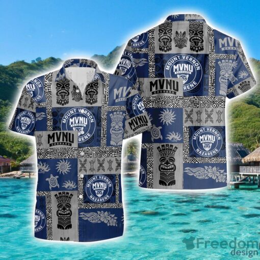 Mount Vernon Nazarene Hawaiian Tiki Vintage Patterns Hawaiian Shirt Summer Gift Product Photo 1