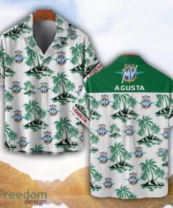 MV Agusta Green Coconut Pattern Combo 3D Hawaiian Shirt And Shorts