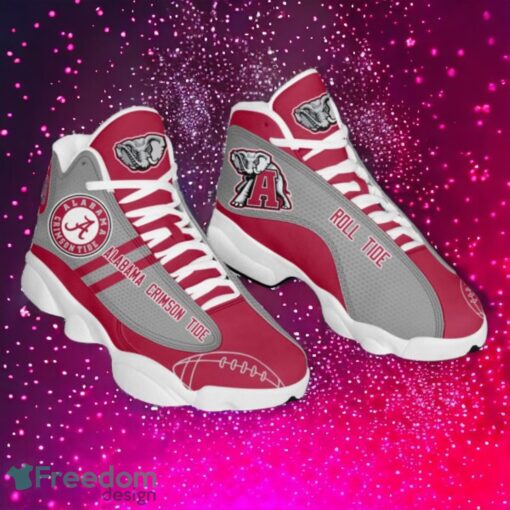 NCAA Alabama Crimson Tide Logo Design Gift For Fans Air Jordan 13 Shoes Product Photo 1