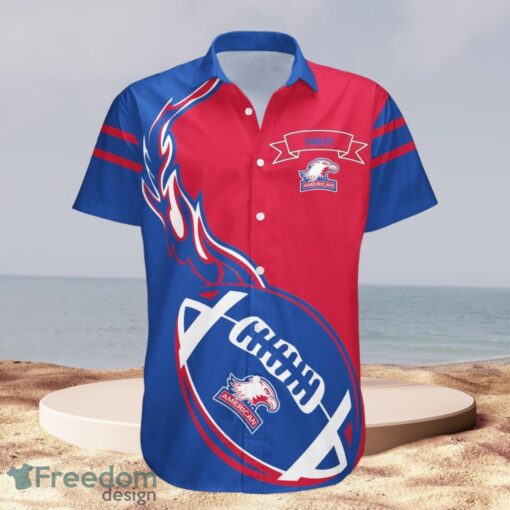 NCAA American Eagles Logo Design Flame Ball Hawaiian Shirt Product Photo 1