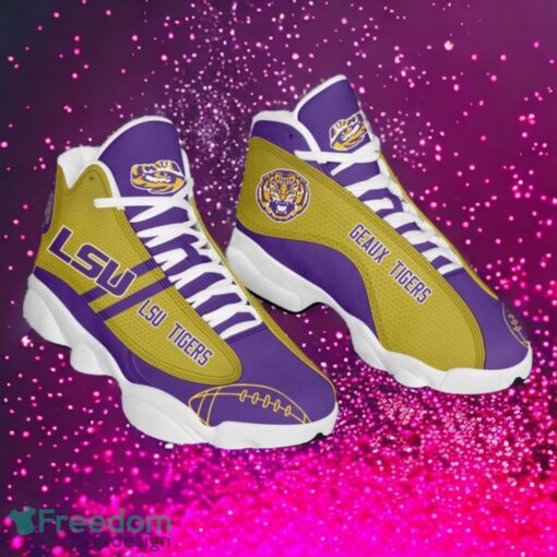 NCAA Lsu Tigers Logo Design Gift For Fans Air Jordan 13 Shoes Product Photo 1