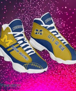 NCAA Michigan Wolverines Logo Design Gift For Fans Air Jordan 13 Shoes