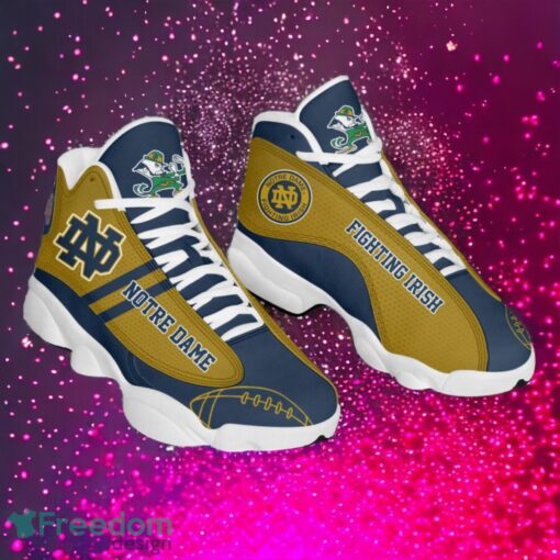 NCAA Notre Dame Fighting Irish Logo Design Gift For Fans Air Jordan 13 Shoes Product Photo 1