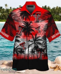 NCAA Texas Tech Red Raiders Logo Design Coconut Tree Red Shirt Hawaiian Shirt