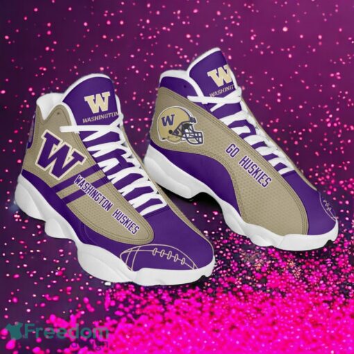 NCAA Washington Huskies Logo Design Gift For Fans Air Jordan 13 Shoes Product Photo 1