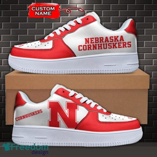 Nebraska Cornhuskers NCAA AF1 Personalized Name Sneakers Air Force Shoes For Fans Product Photo 1