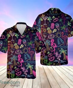 Neon Party Hawaiian Shirt, Beach Party 90s Vibes Button Down Shirt