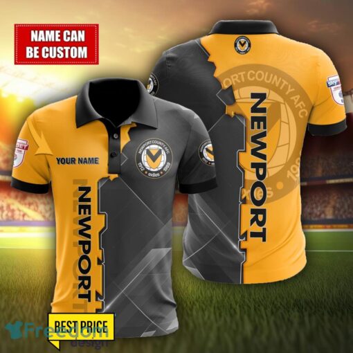 Newport County Personalized Name 3D Polo Shirt Product Photo 1