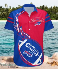 NFL Buffalo Bills Logo Design Flame Ball Red Blue Shirt Hawaii Shirt Flame Ball